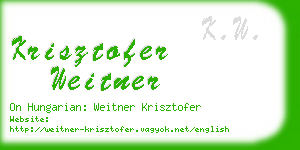 krisztofer weitner business card